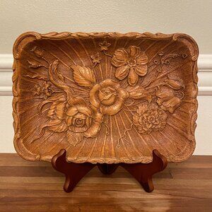 Vintage Floral Design Decorative Tray